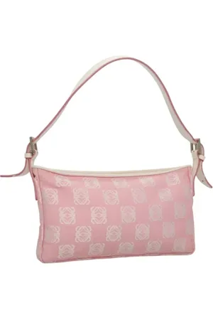 Loewe Pre-owned, Dames, Roze, ONE Size, Pre-owned Canvas shoulder-bags