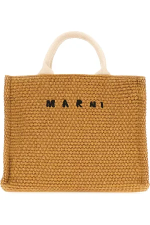 Marni Tassen, Dames, Bruin, ONE Size, Katoen, Handtassen voor Vrouwen