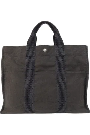 Hermès Pre-owned, Dames, Grijs, ONE Size, Tweedehands Canvas handtassen