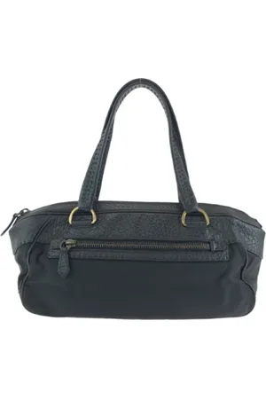 Prada Pre-owned, Dames, Zwart, ONE Size, Leer, Pre-owned Canvas totes