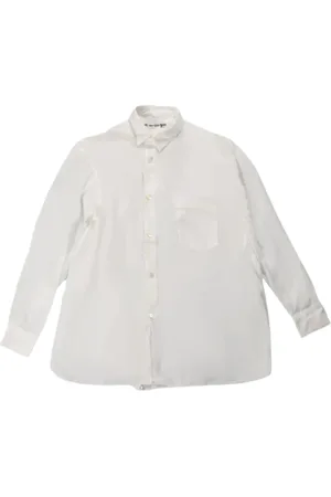 Comme des Garçons Blouses & Shirts, Dames, Wit, S, Polyester, Asymmetrische Witte Overhemd