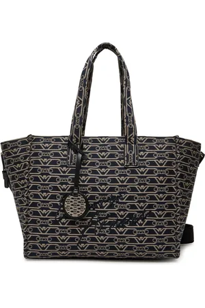 Giorgio Armani Tassen, Dames, Blauw, ONE Size, Katoen, Katoen Polyester Mix Jas