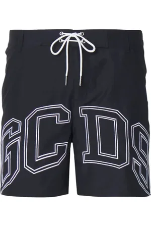 GCDS Badkleding, Heren, Zwart, M, Polyester, Zwarte Sea Lounge Shorts