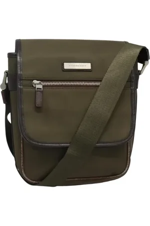 Burberry Pre-owned, Dames, Groen, ONE Size, Nylon, Pre-owned Nylon shoulder-bags