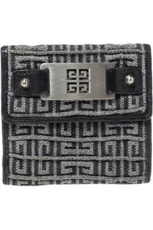 Givenchy Pre-owned, Dames, Grijs, ONE Size, Leer, Pre-owned Canvas wallets