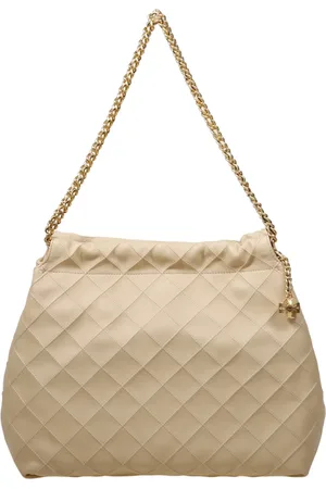 Tory Burch Tassen, Dames, , ONE Size, Leer, Vanilla Soft Serve Fleming Hobo