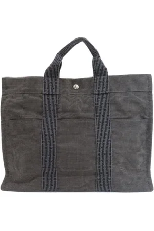 Hermès Pre-owned, Dames, Grijs, ONE Size, Tweedehands Canvas handtassen