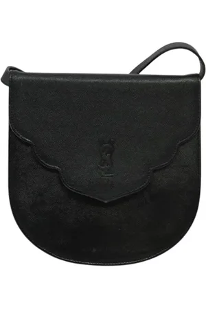 Saint Laurent Pre-owned, Dames, Zwart, ONE Size, Leer, Tweedehands leren schoudertassen