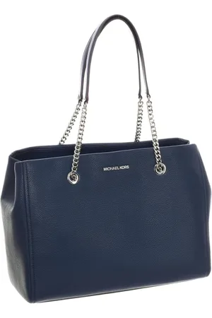 Michael Kors Tassen, Dames, Blauw, ONE Size, Elegante Schoudertas met Meerdere Compartimenten