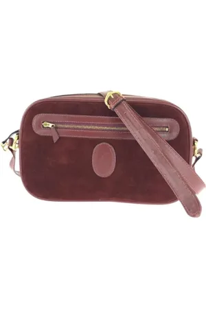 Cartier Pre-owned, Dames, Bruin, ONE Size, Leer, Tweedehands leren schoudertassen