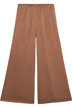 Oltre Broeken, Dames, Bruin, M, Satijn, Palazzo-broek van satijn