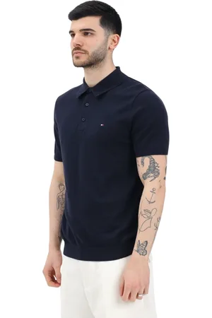 Tommy Hilfiger Tops, Heren, Blauw, 2Xl, Katoen, Blauw Polo Shirt Lente Zomer