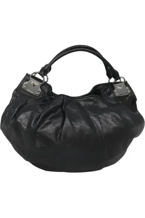 Miu Miu Pre-owned, Dames, Zwart, ONE Size, Leer, Tweedehands leren handtassen