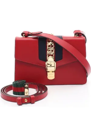 Gucci Pre-owned, Dames, Rood, ONE Size, Leer, Pre-owned Leather crossbody-bags