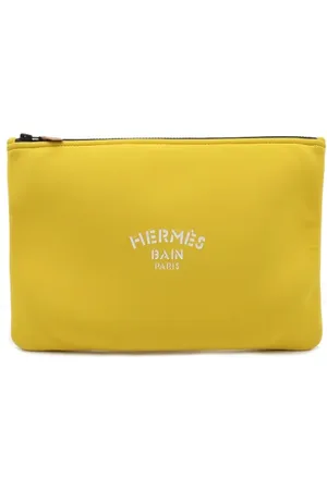 Hermès Pre-owned, Dames, Geel, ONE Size, Leer, Pre-owned Plastic clutches