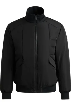 HUGO BOSS Jassen, Heren, Zwart, M, Polyester, Zwarte Sportieve Regular Fit Jas