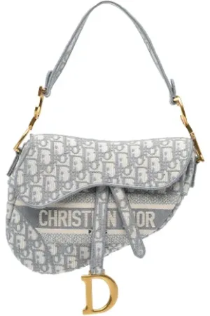 Dior Pre-owned, Dames, Grijs, ONE Size, Leer, Pre-owned Canvas dior-bags