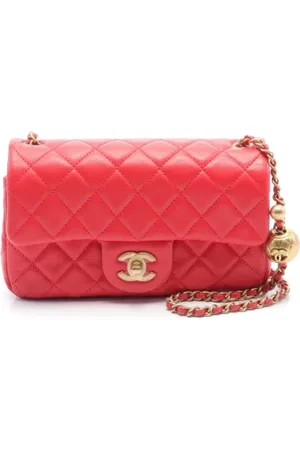 CHANEL Pre-owned, Dames, Rood, ONE Size, Pre-owned Leather crossbody-bags
