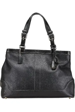 Coach Pre-owned, Dames, Zwart, ONE Size, Tweedehands leren handtassen