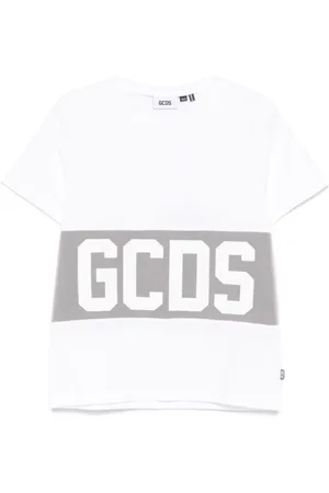 GCDS Tops, Dames, Wit, M, Katoen, Witte korte mouw T-shirt Urban Style