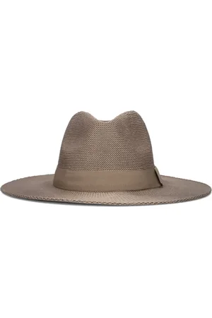 NOTRE-V Accessoires, Dames, Bruin, ONE Size, Linnen, Bruine Malvdives Hoed voor Zonnige Dagen