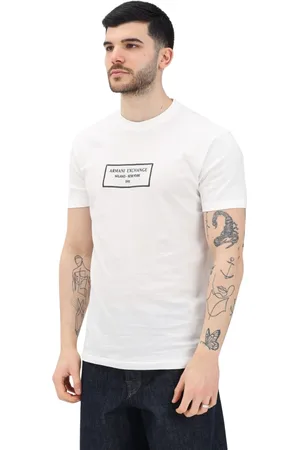 Armani Exchange Tops, Heren, , XL, Katoen, Urban Logo Geborduurd T-shirt