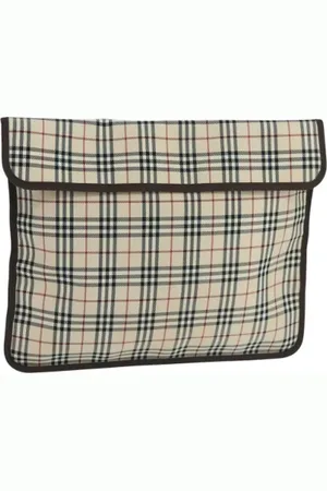 Burberry Pre-owned, Dames, , ONE Size, Pre-owned Canvas clutches