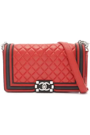 CHANEL Pre-owned, Dames, Rood, ONE Size, Leer, Pre-owned Leather crossbody-bags