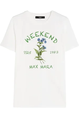 Max Mara Tops, Dames, Wit, S, Witte Teiera T-shirts en Polos