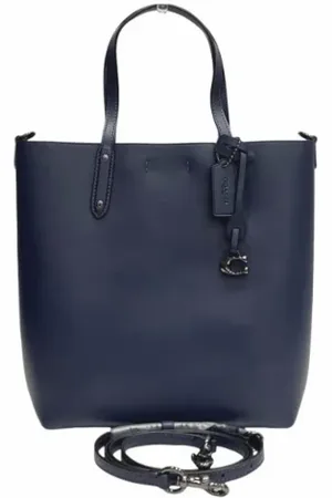 Coach Pre-owned, Dames, Blauw, ONE Size, Leer, Tweedehands leren handtassen