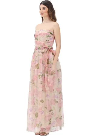 Max Mara Kleedjes, Dames, Veelkleurig, M, Bloemen Ivory Lange Jurk