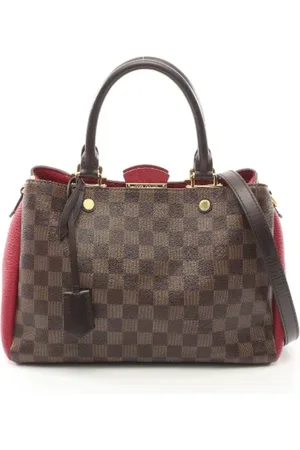 LOUIS VUITTON Pre-owned, Dames, Bruin, ONE Size, Leer, Tweedehands Canvas handtassen