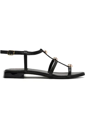 Gioseppo Schoenen, Dames, Zwart, 41 EU, Leer, Stijlvolle leren sandalen met studs