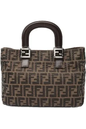 Fendi Pre-owned, Dames, Bruin, ONE Size, Pre-owned Canvas totes