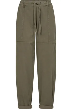 Mos Mosh Broeken, Dames, Groen, S, Katoen, Casual Sea Turtle Broek met Verstelbare Taille
