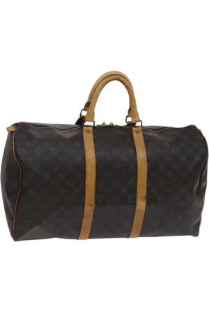 LOUIS VUITTON Pre-owned, Dames, Bruin, ONE Size, Leer, Tweedehands Canvas Louis Vuitton tassen