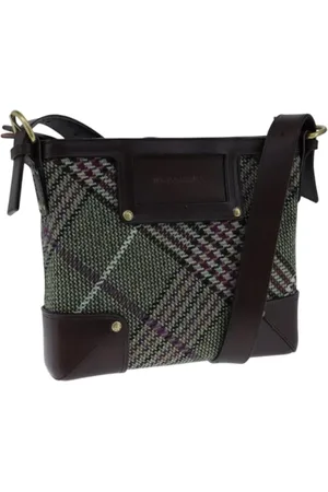 Burberry Pre-owned, Dames, Groen, ONE Size, Wol, Pre-owned Wool shoulder-bags
