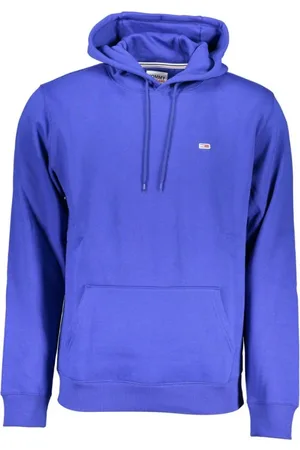 Tommy Hilfiger Sweatshirts & Hoodies, Heren, Blauw, M, Katoen, Blauwe Katoenen Heren Trui