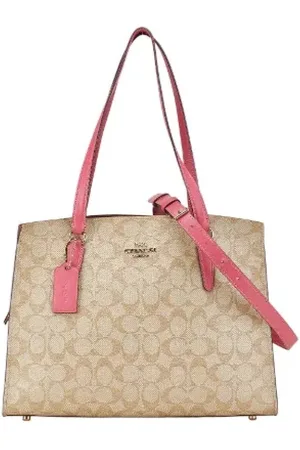 Coach Pre-owned, Dames, , ONE Size, Leer, Tweedehands Canvas handtassen