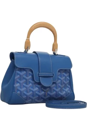 GOYARD Pre-owned, Dames, Blauw, ONE Size, Tweedehands leren handtassen
