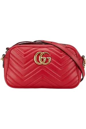 Gucci Pre-owned, Dames, Rood, ONE Size, Leer, Pre-owned Leather crossbody-bags