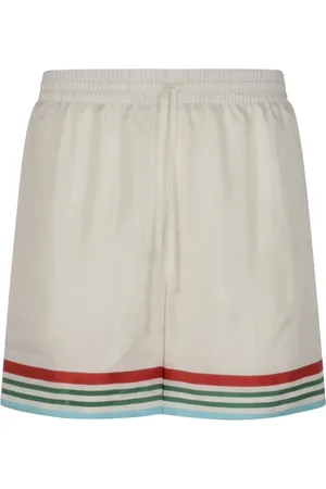 Casablanca Badkleding, Heren, Wit, L, Polyester, Zee Kleding Trekkoord Shorts