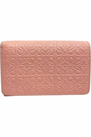 Loewe Pre-owned, Dames, Roze, ONE Size, Leer, Tweedehands leren portemonnees