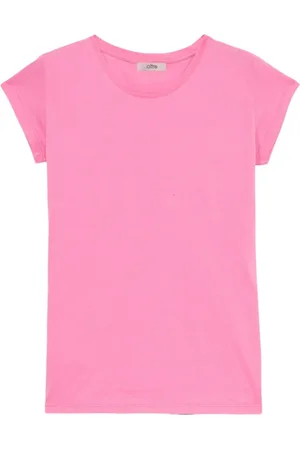 Oltre Tops, Dames, Roze, XL, Katoen, T-shirt met bandana en speld