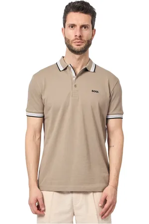 HUGO BOSS Tops, Heren, Groen, 2Xl, Katoen, Groen Poloshirt met Contrastdetails