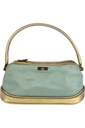 Gucci Pre-owned, Dames, Groen, ONE Size, Leer, Tweedehands Canvas handtassen
