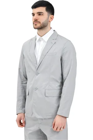 Armani Exchange Jassen, Heren, Grijs, M, Katoen, Grijze single-breasted herenblazer