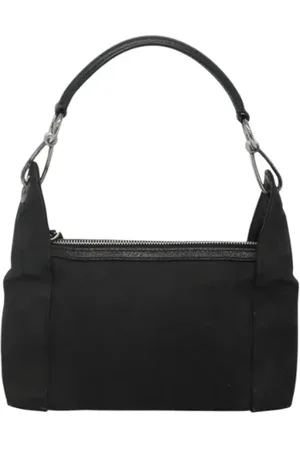 Gucci Pre-owned, Dames, Zwart, ONE Size, Leer, Tweedehands Canvas handtassen