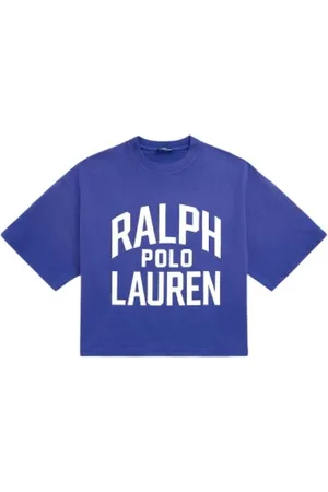 Ralph Lauren Tops, Dames, Blauw, S, Katoen, Oversize Logo T-shirt