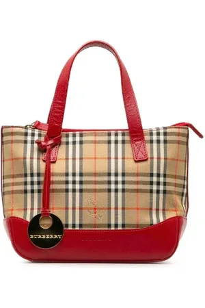 Burberry Pre-owned, Dames, , ONE Size, Leer, Tweedehands Canvas handtassen